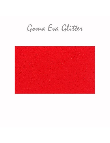 Goma Eva glitter suave, amarilla 60x40 cm, flexible, recortable y lavable.