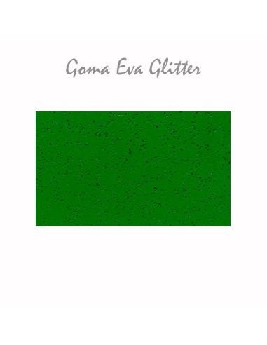 Goma Eva glitter suave, amarilla 60x40 cm, flexible, recortable y lavable.