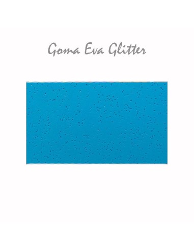 Goma Eva glitter suave, amarilla 60x40 cm, flexible, recortable y lavable.