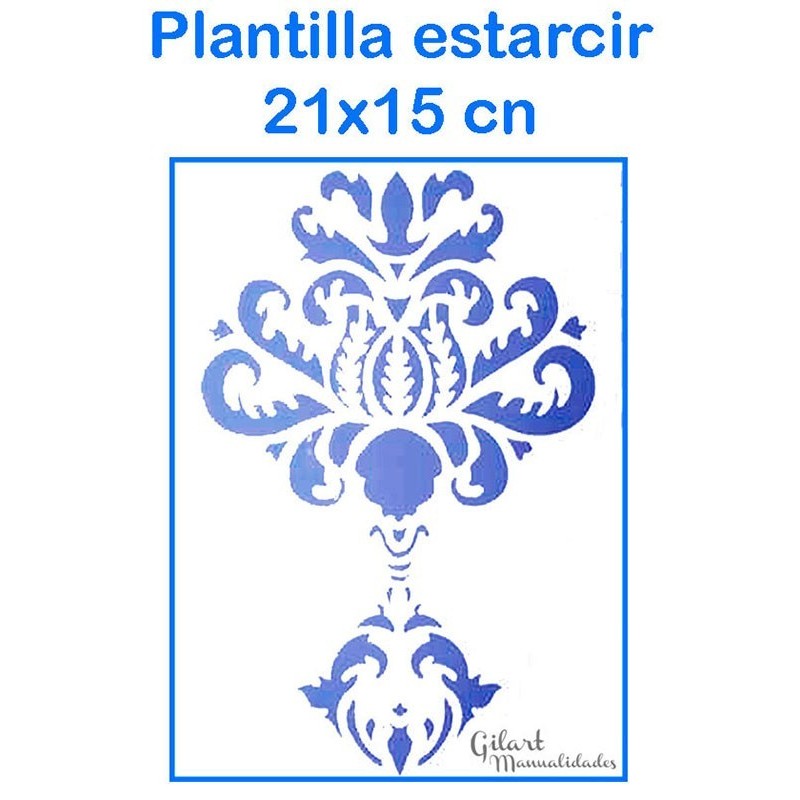 Stencil plantilla ornamento 21x15 cm