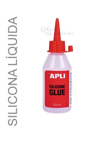 Cola de silicona líquida 100 ml Apli 13349, ideal para manualidades y uso escolar.