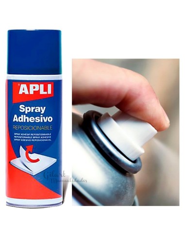 Adhesivo en Spray Apli reposicionable, 400 ml, máxima precisión.