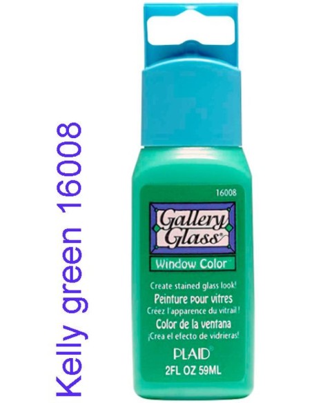 Gallery Glass Kelly Green: pintura para vidrio con acabado tipo vitral.