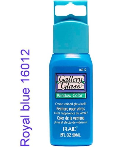 Gallery Glass: Pintura Vidrio Royal Blue 16012 - Perfecto para vitrales.
