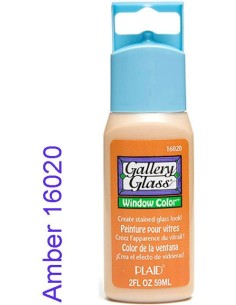 Gallery Glass: Pintura Vidrio Ámbar 16020, ideal para vitrales elegantes.