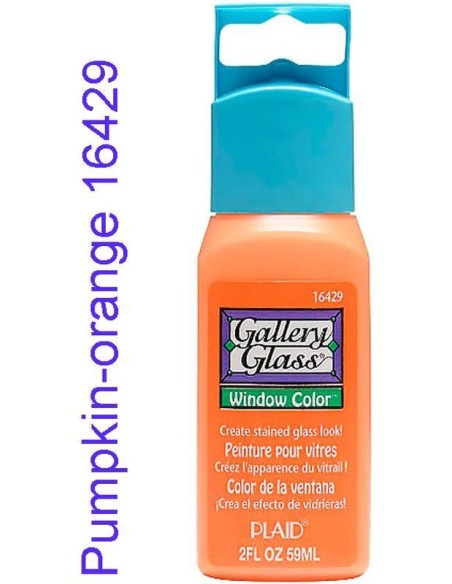 Gallery Glass Pintura Vidrio Pumpkin Orange 16429, efecto vitral fácil