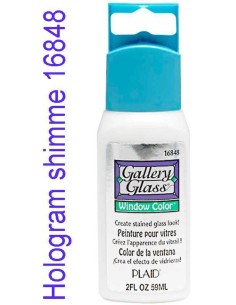 Gallery Glass Pintura Vidrio Hologram Shimmer 16848, ideal para efectos vitrales.