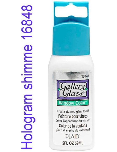 Gallery Glass Pintura Vidrio Hologram Shimmer 16848, ideal para efectos vitrales. Gallery Glass Pintura Vidrio Hologram Shimmer 16848, ideal para efectos vitrales.