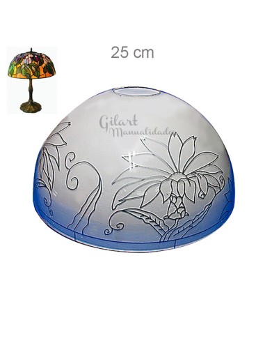 Pantalla metacrilato Tiffany 25 cm Amarilis 10016, ideal para lámparas creativas.