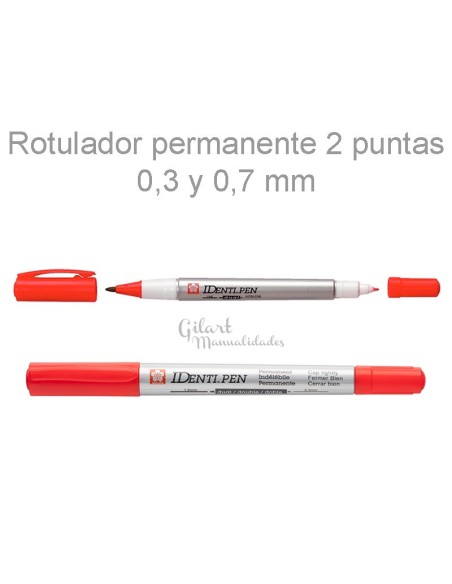 Sakura Identi Pen Rojo: Marcados intensos, permanencia garantizada.