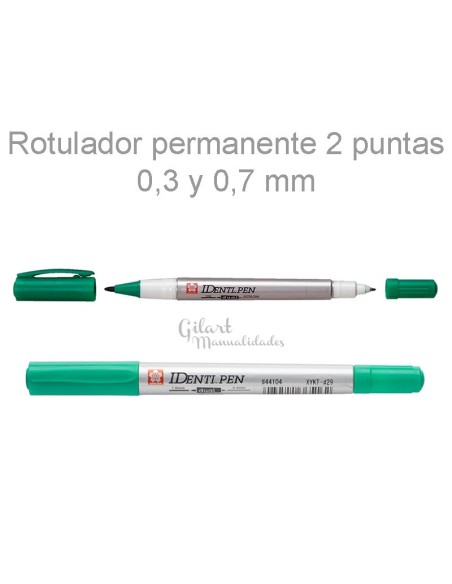 Sakura Identi Pen Verde: Frescura y precisión en cada línea.