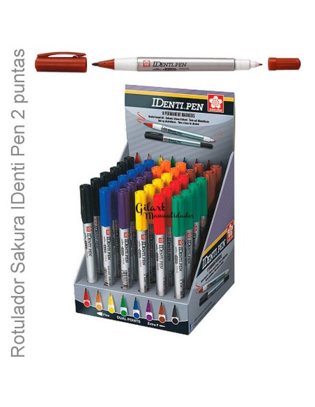 Rotulador Sakura Identi-Pen doble punta, ¡precisión total!