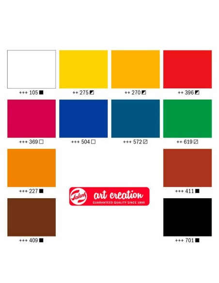 Gama de 12 colores Set acrílico Talens Art Creation 12 tubos x 12 ml