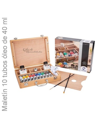 Maletín óleo Van Gogh: calidad profesional y colores vibrantes.
