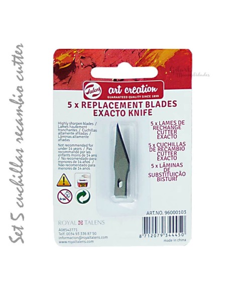 Cuchillas de recambio para cutter Art Creation ideales para cortes precisos Cuchillas de recambio para cutter Art Creation ideales para cortes precisos