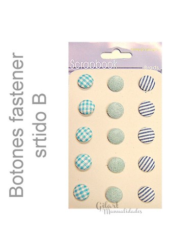 Set 15 botones azules: cuadros, lisos y rayas. Distinción y estilo.