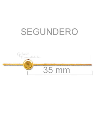 Segundero negro 35 mm: precisión y elegancia en formato compacto.