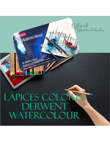 Lápices de color Derwent watercolour 36 unidades estuche metálico