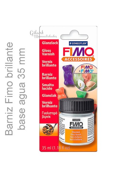 Barniz fimo brillante base agua 35 ml ideal para dar un acabado luminoso y duradero