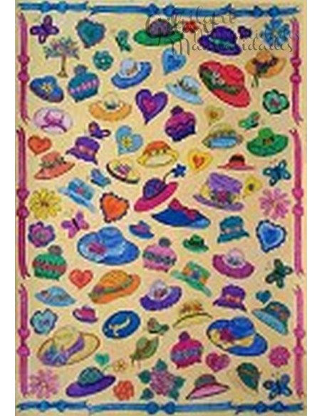 Papel decoupage Sombreros 21x30 cm decora tus creaciones con estilo y encanto