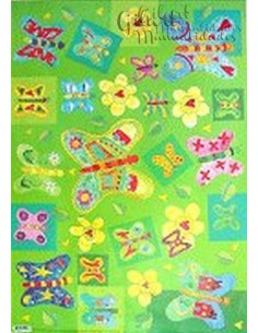 Papel decoupage Mariposas 21x30 cm, perfecto para dar vida a tus objetos decorados.