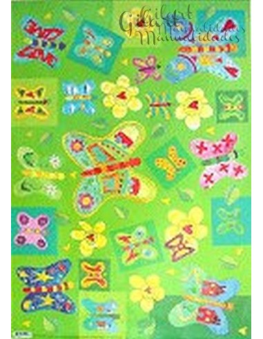 Papel decoupage Mariposas 21x30 cm, perfecto para dar vida a tus objetos decorados.
