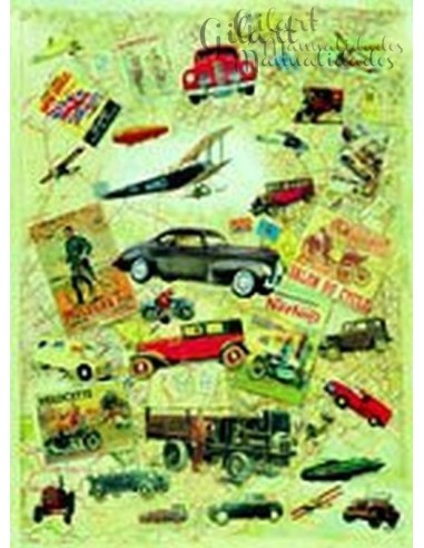 Papel decoupage Coches vintage 21x30 cm para tus proyectos creativos.