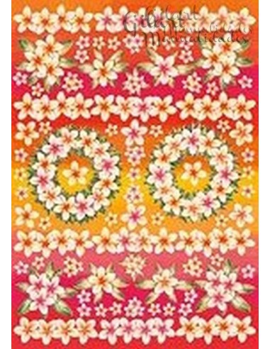 Papel decoupage Floral 21x30 cm: decora tus objetos con este bello diseño floral.