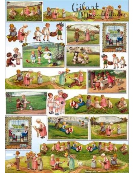 Papel decoupage Stamperia DFG319 50x70 cm para tus proyectos creativos.