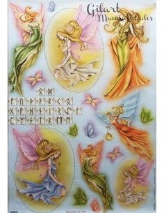 Papel decoupage Stamperia DFG308 con patrón decorativo (50x70 cm).