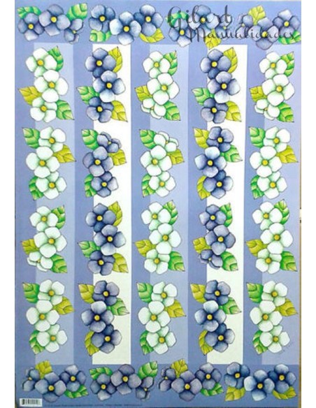 Papel decoupage Diseño Flores 50x70 cm 80 g para tus proyectos de arte y decoración. Papel decoupage Diseño Flores 50x70 cm 80 g para tus proyectos de arte y decoración.