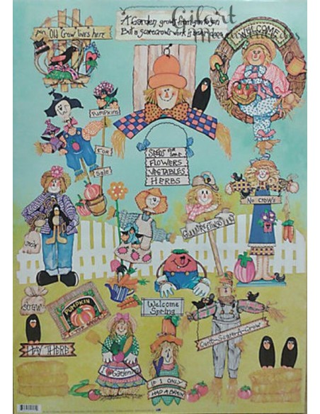 Papel Decoupage Diseño Huerto 50x70 cm 80 g