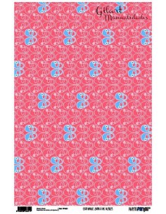 Papel Cartonaje For You Zapatillas Azules 120 g  32x48.3 cm  para manualidades.
