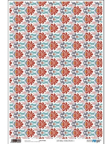 Papel Cartonaje For You Renacimiento Rojo 120 g  32x48.3 cm  para manualidades.