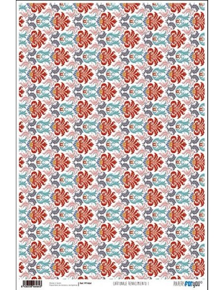 Papel Cartonaje For You Renacimiento Rojo 120 g  32x48.3 cm  para manualidades.
