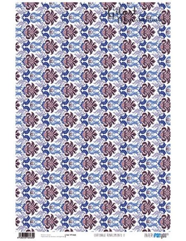 Papel Cartonaje For You Renacimiento azul 120 g  32x48.3 cm  para manualidades.