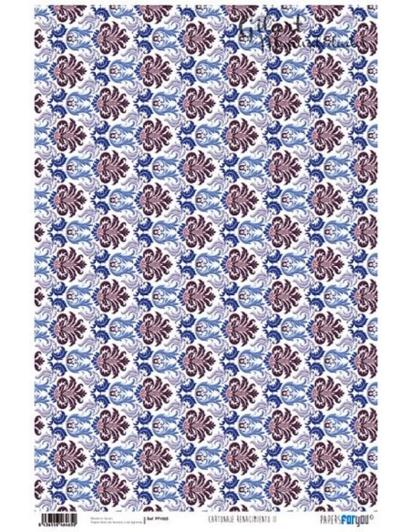 Papel Cartonaje For You Renacimiento azul 120 g  32x48.3 cm  para manualidades. Papel Cartonaje For You Renacimiento azul 120 g  32x48.3 cm  para manualidades.