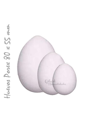 Huevos de Porexpán Alta densidad listos para pintar y decorar al gusto del usuario