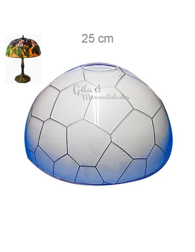 Pantalla Lámpara Metacrilato Estilo Tiffany Vitral 25 cm lista para personalizar.