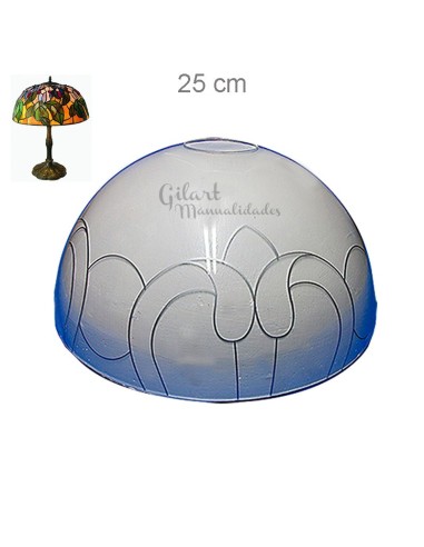 Pantalla Lámpara Metacrilato Estilo Tiffany Ornamento 25 cm para pintar vitral.