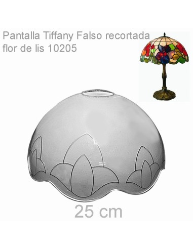 Pantalla Lámpara Metacrilato Tiffany Tulipanes 20 cm Ondas para pintar vitral DIY.
