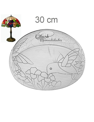 Pantalla Lámpara Metacrilato Estilo Tiffany Colibrí 30 cm para manualidades