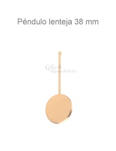 Péndulo de reloj con lenteja de 38 mm para tus proyectos de manualidades y relojería.