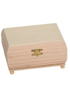 Palabras clave: Cofre de madera natural con cierre 15x10x11.5 cm.