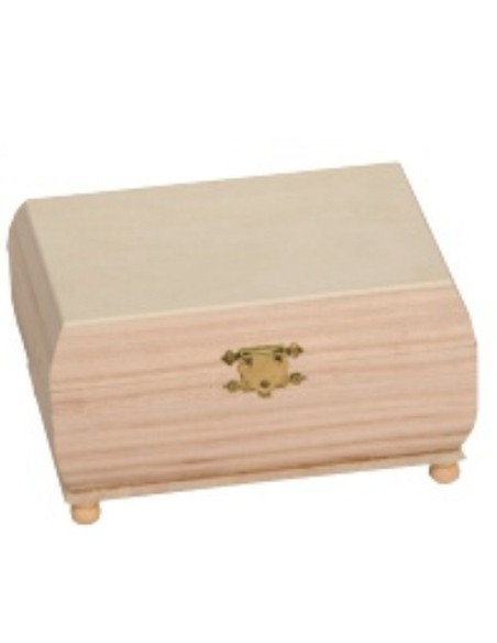 Palabras clave: Cofre de madera natural con cierre 15x10x11.5 cm.