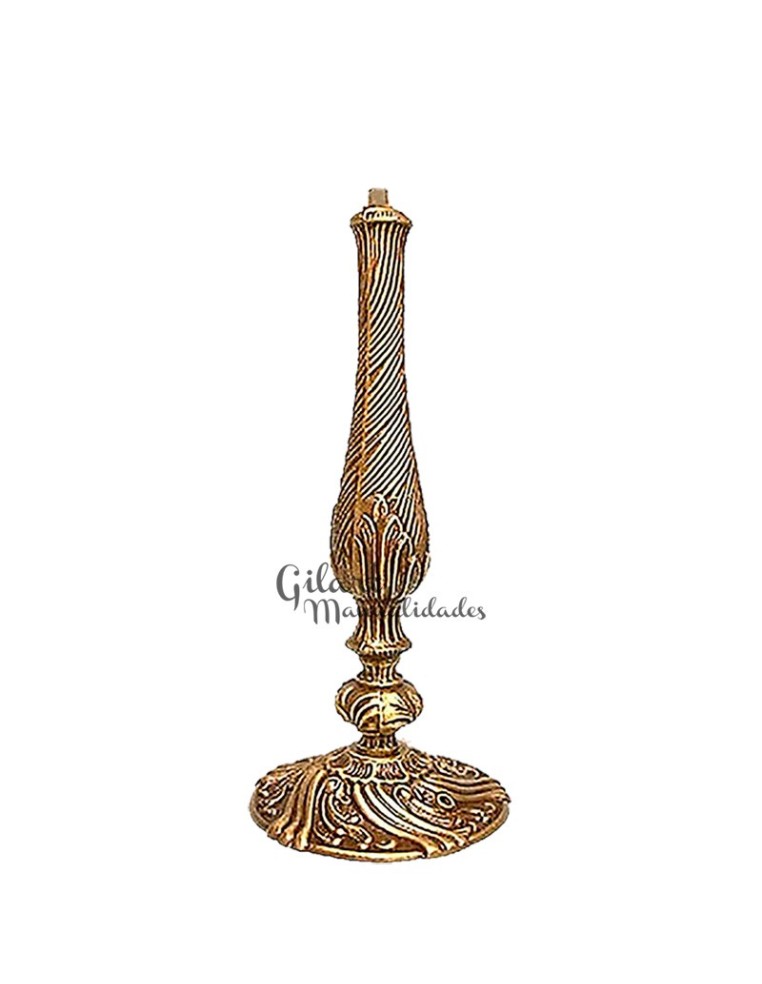 Pie de Lámpara Pera Zamac Estilo Bronce 31 cm: Crea tu obra maestra de luz.