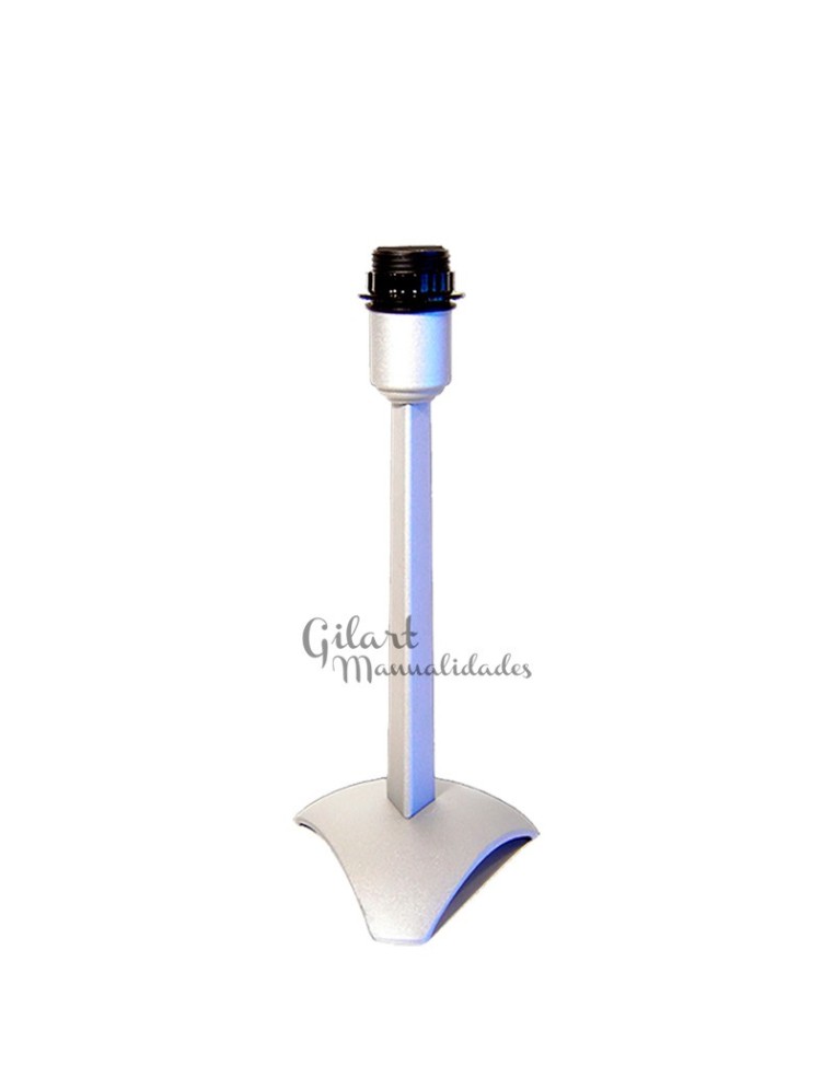 Pie de Lámpara Triángulo Zamac Gris Plata 27 cm: Tu base para crear luz.