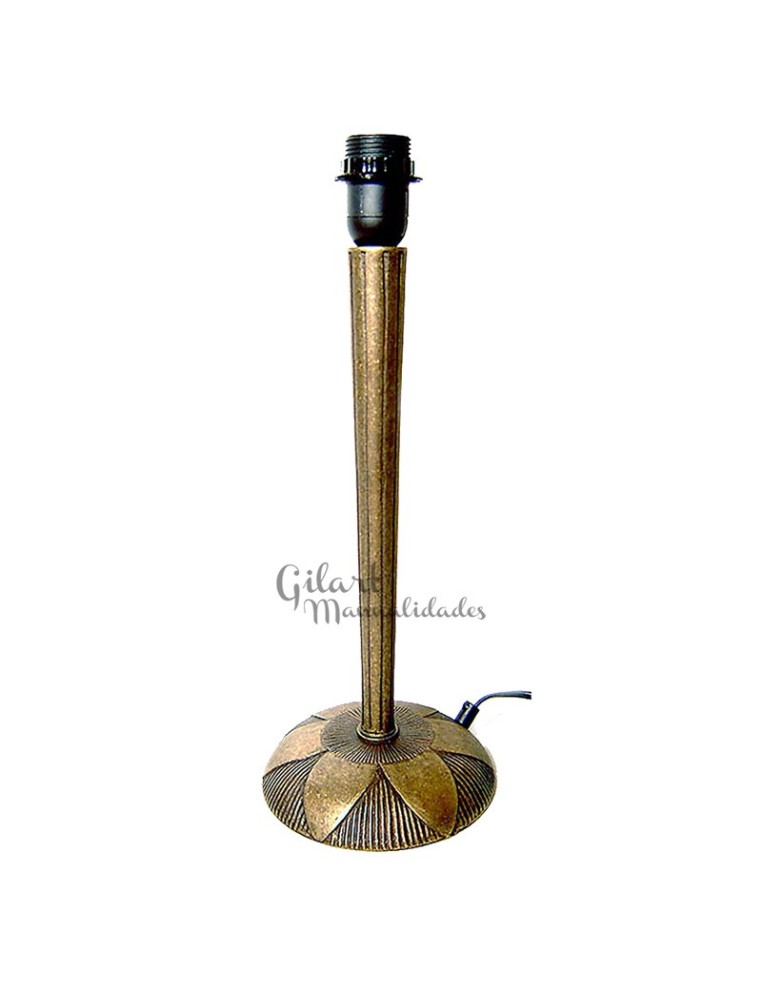 Pie de Lámpara Cónico Zamac Bronce 33 cm: Tu base para crear luz y arte.