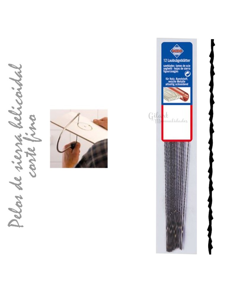 Set de 12 pelos de sierra helicoidal finos para madera y metal. ¡Cortes impecables!