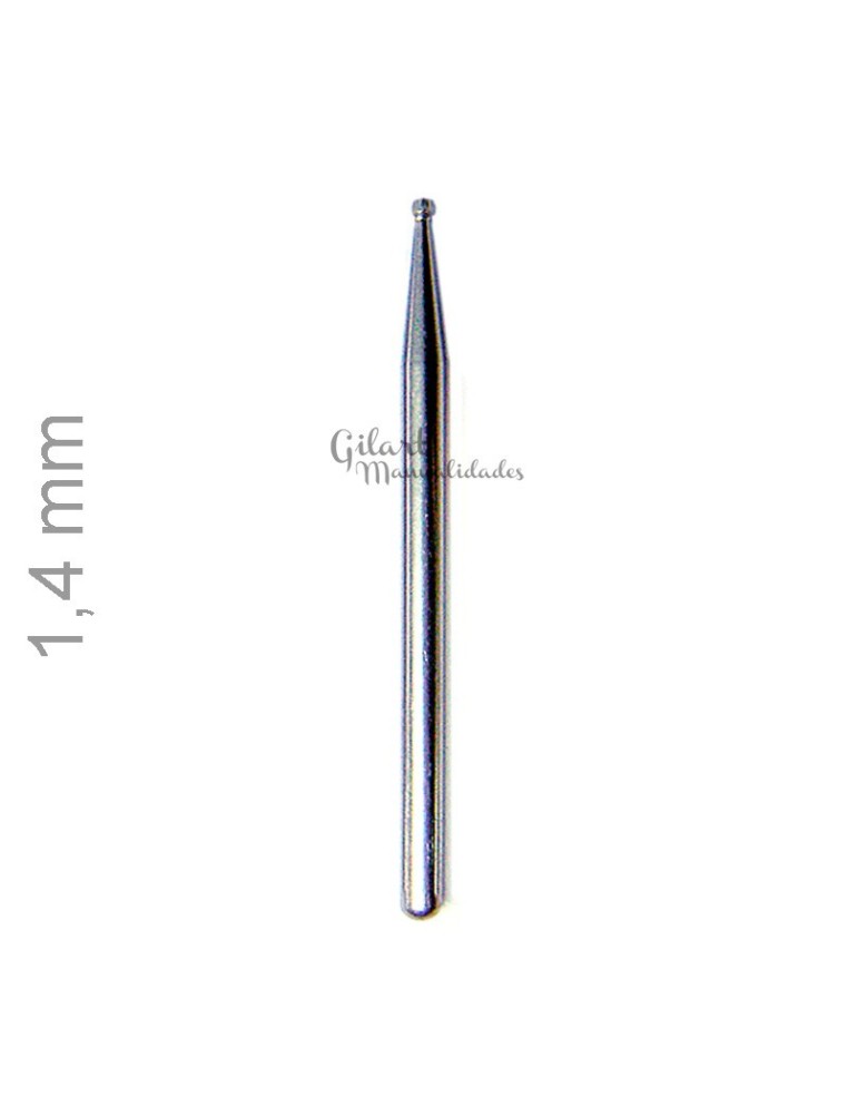 Punta de diamante 1,4 mm para pulido fino de vidrio y metales, máxima precisión.